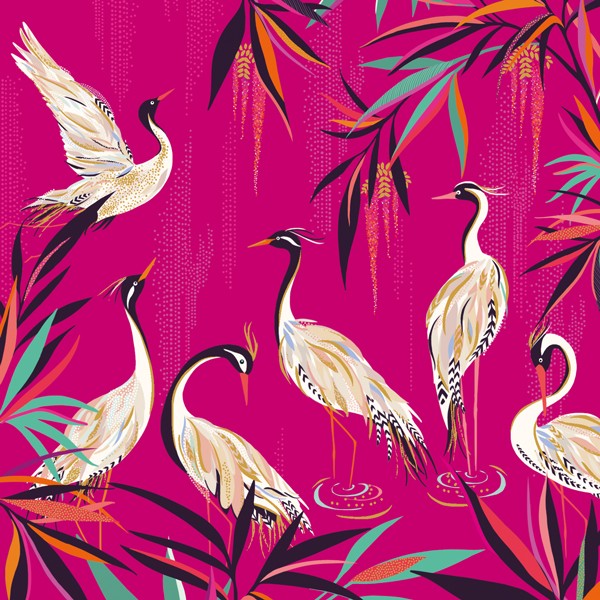 Pink Heron Card By Sara Miller London